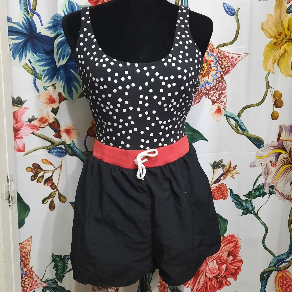 ~{Gitano}~ Vintage 90's unique one piece swimsuit.